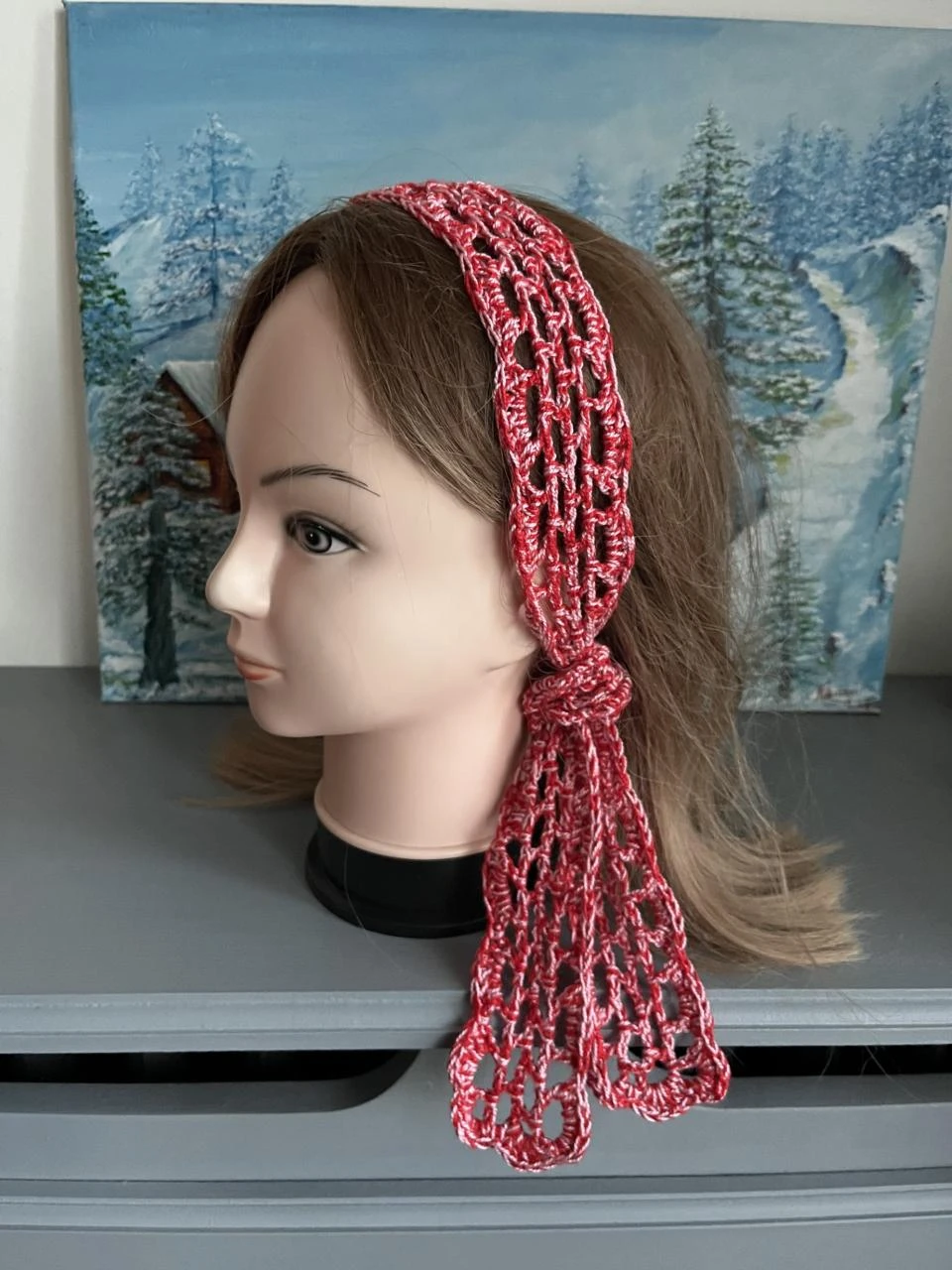 Bandeau Serre tête Headband Stirnband Hoofdband Venda 1m10 Rouge Rose Taille uni